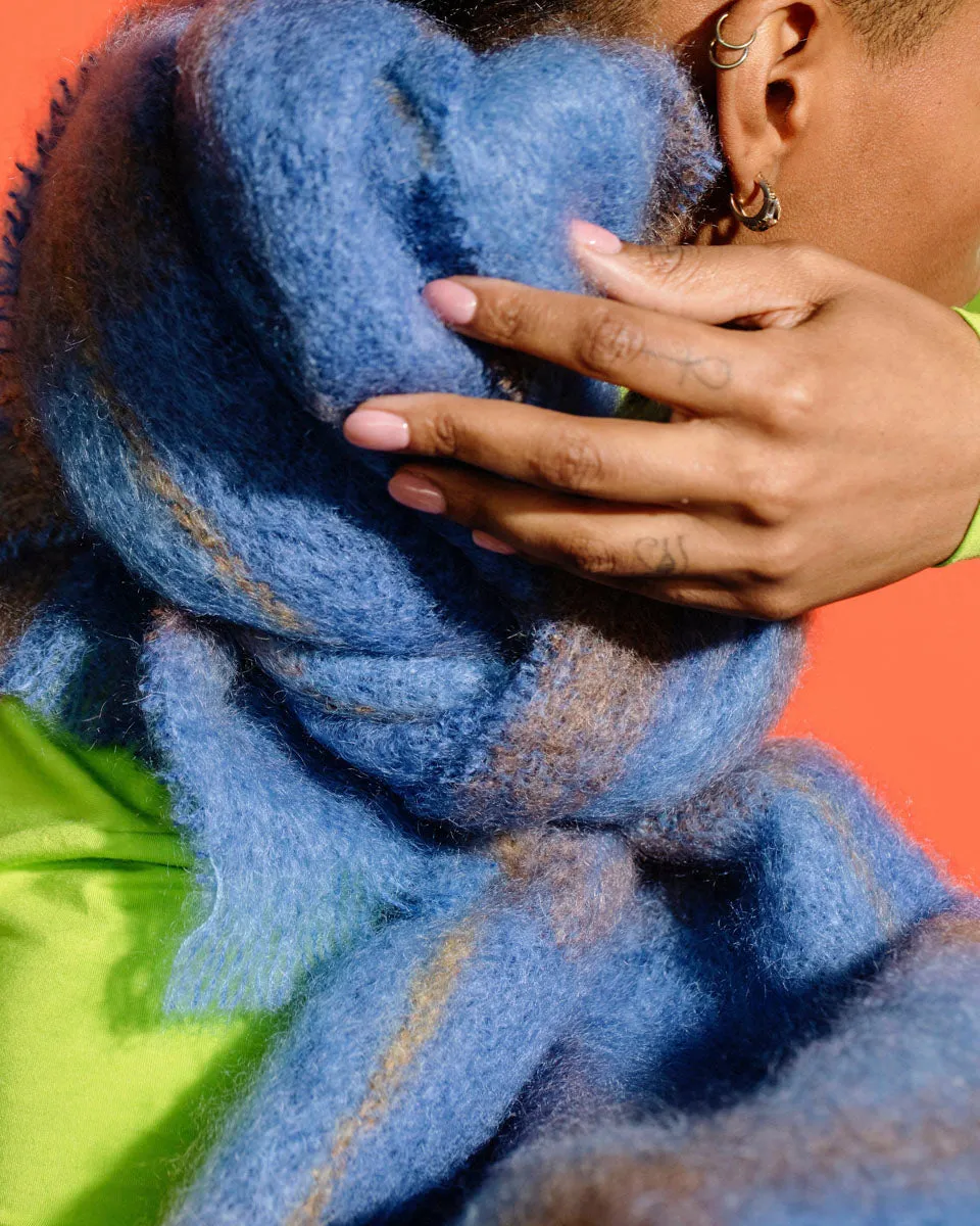 Bluebird Drumin Mohair Scarf
