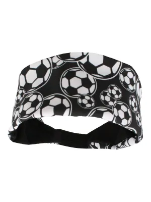 Crazy Soccer Headband with Soccer Ball Logos