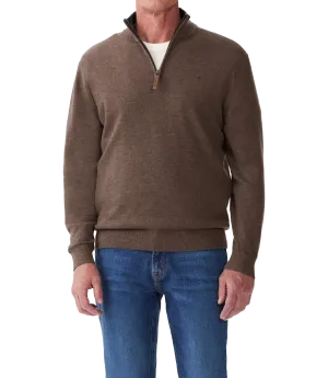 Ernest Sweater - 1/4 Zip - Nutmeg