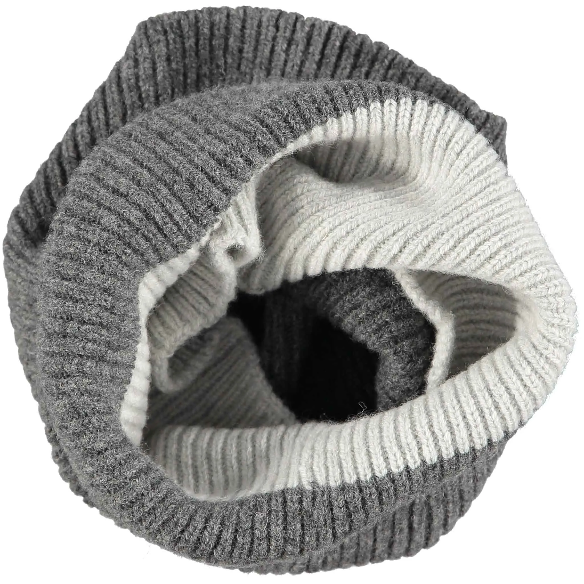 Grey Block Lambswool Snood