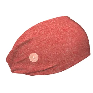 Heather Peach Headband with Buttons