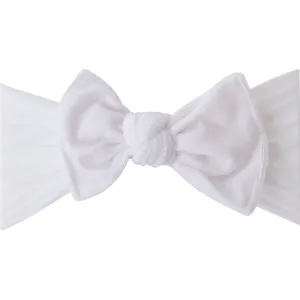 Kate Velvet Bow Headwrap - White
