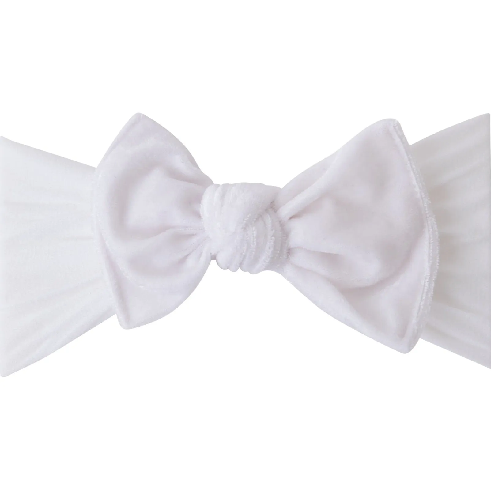 Kate Velvet Bow Headwrap - White