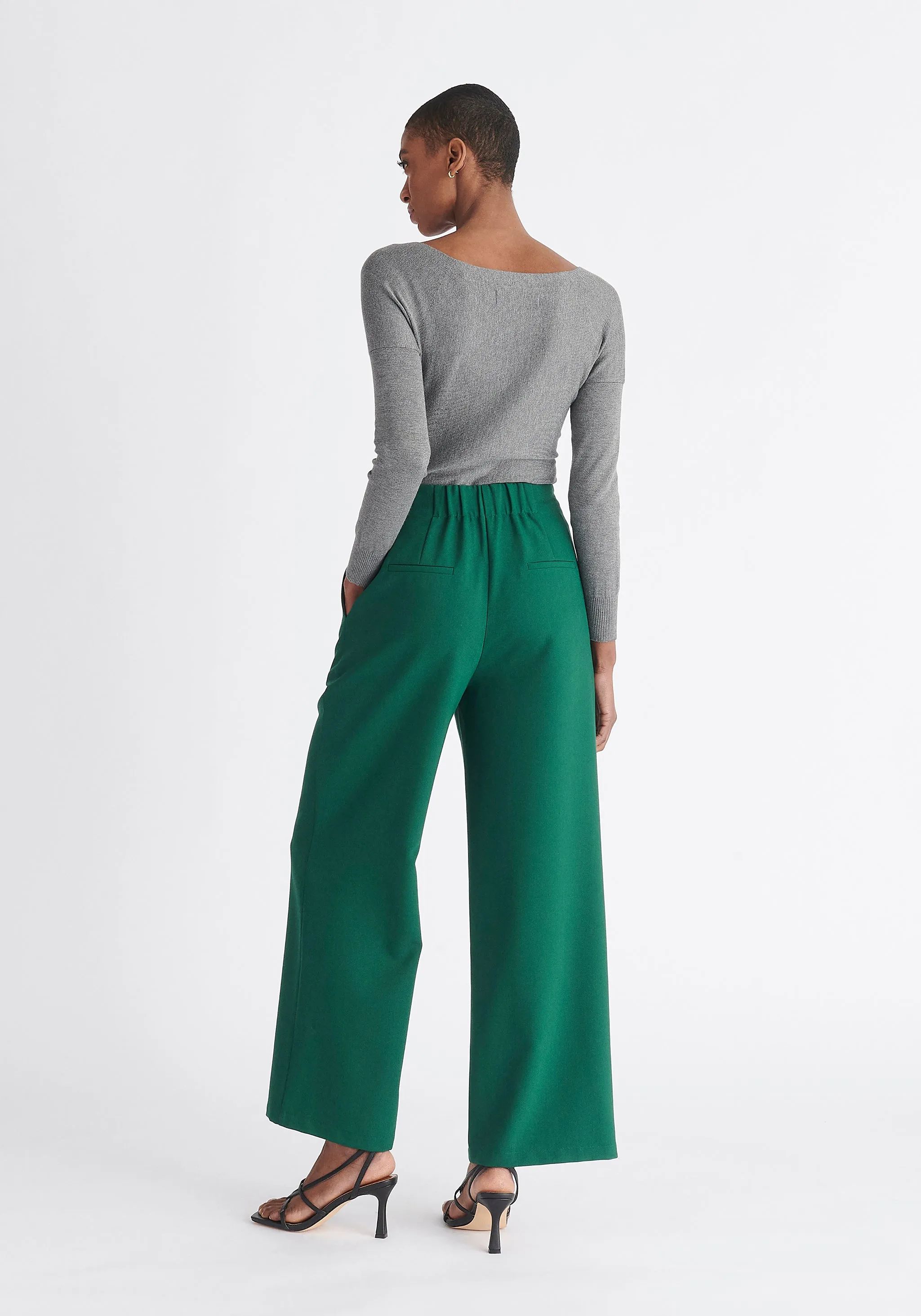 Knitted Wrap Top with Long Sleeves