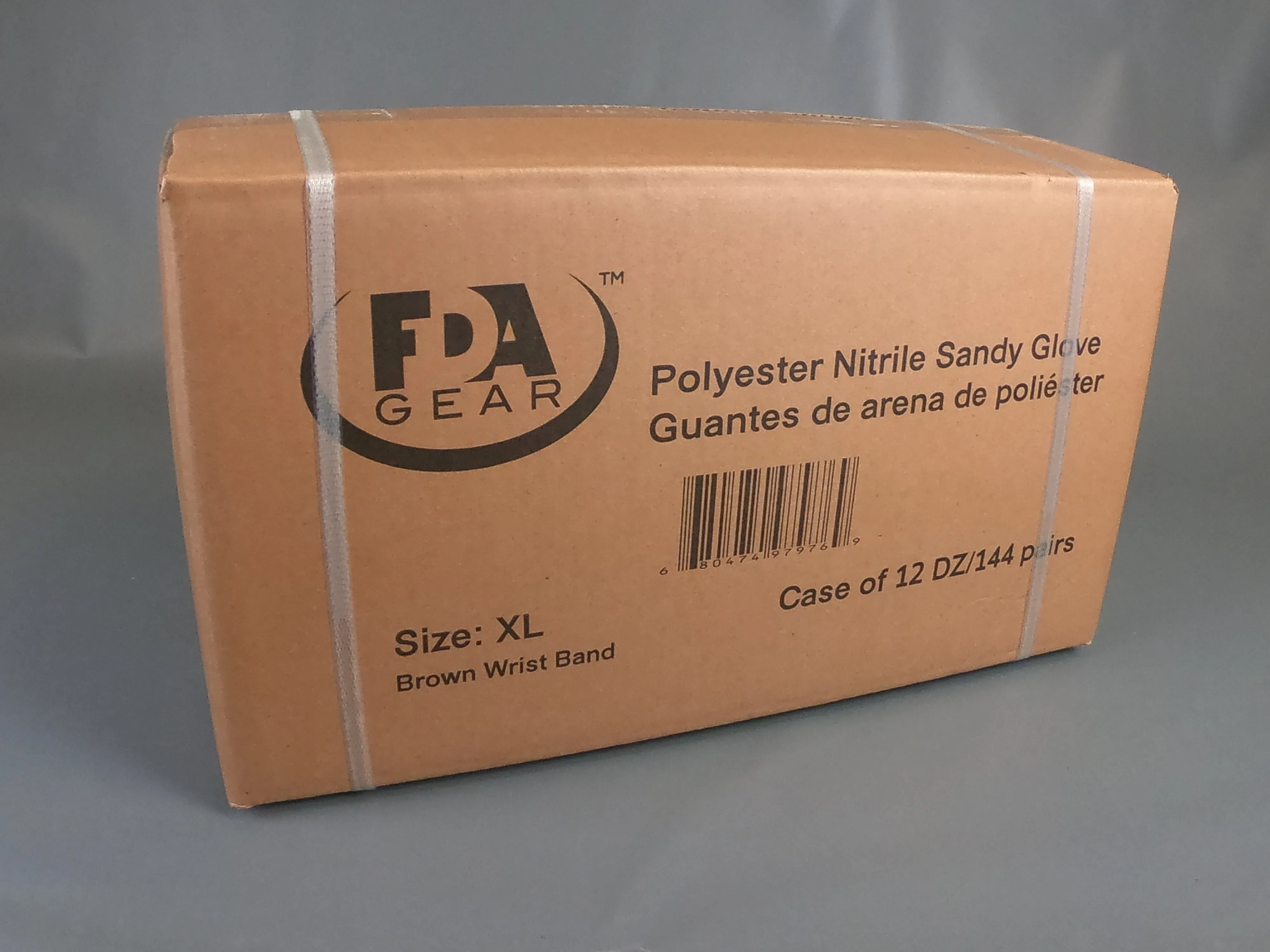 Nitrile Sandy Fluorescent Green Polyester Glove ( touch-screen)  Size XL  144 pairs