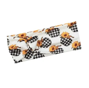 Plaid Pumpkin Headband