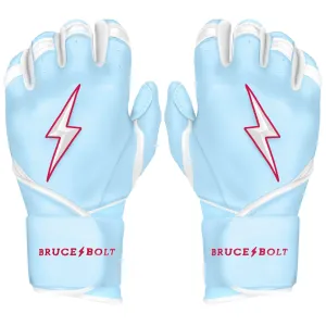 PREMIUM PRO HAPP Series Long Cuff Batting Gloves | BABY BLUE