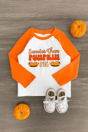 "Sweeter Than Pumpkin Pie" Orange Top
