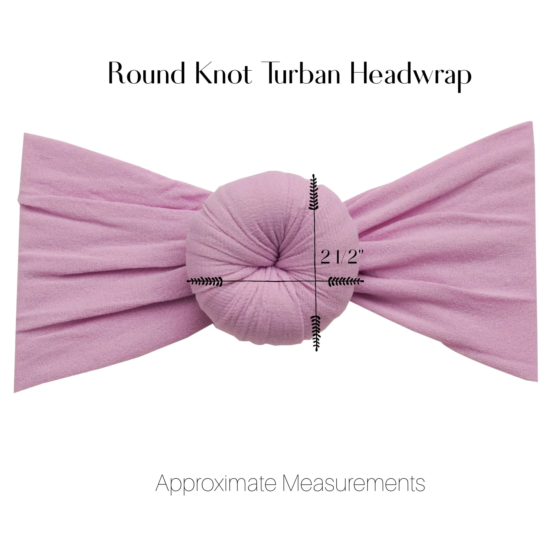 Round Knot Turban - Blush Pink