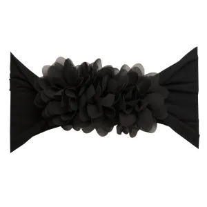 Trio Flower Headband - Black
